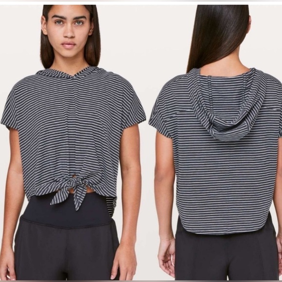 lululemon athletica Tops - Lululemon Knot Gonna Fly Hooded Tee Size 4
